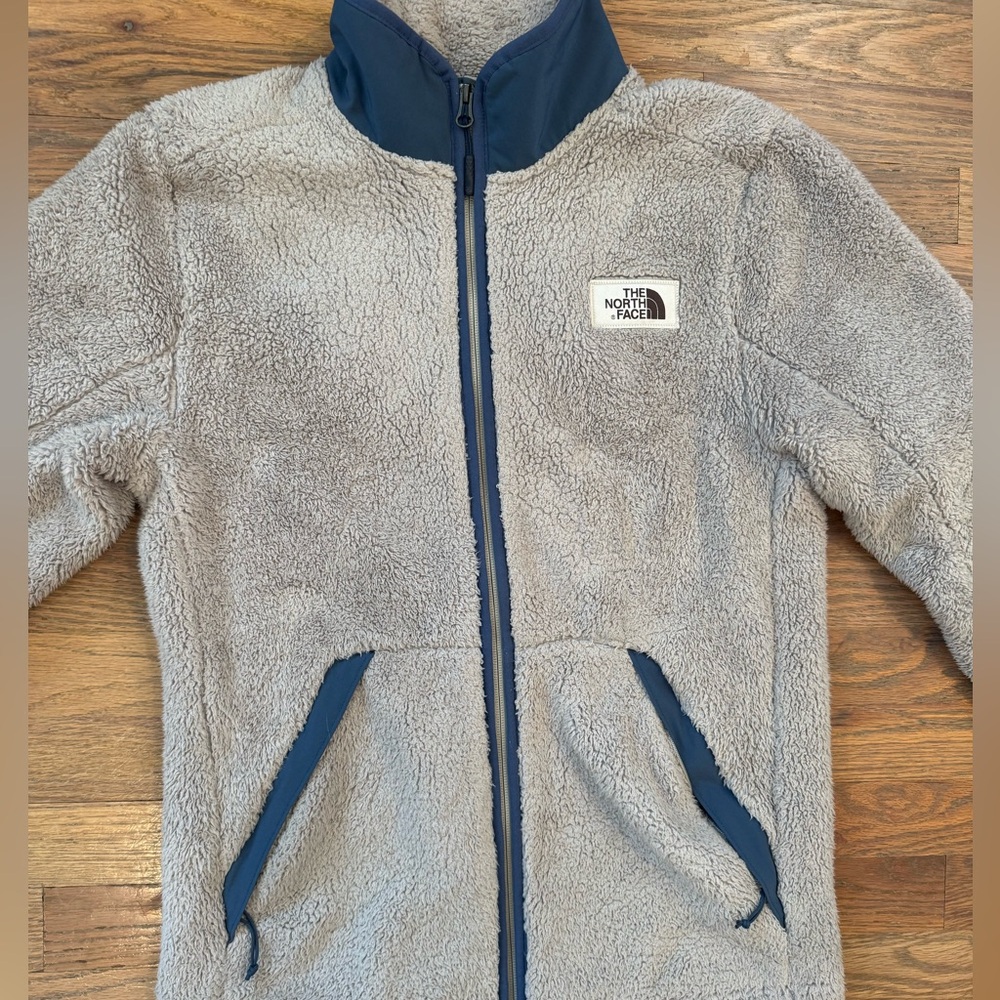 The North Face Teddy Gray and Blue Freece Jacket sz S/P